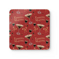 Espresso Martini Cork Coaster Set of 4 — Red Espresso Collection Inspired Design