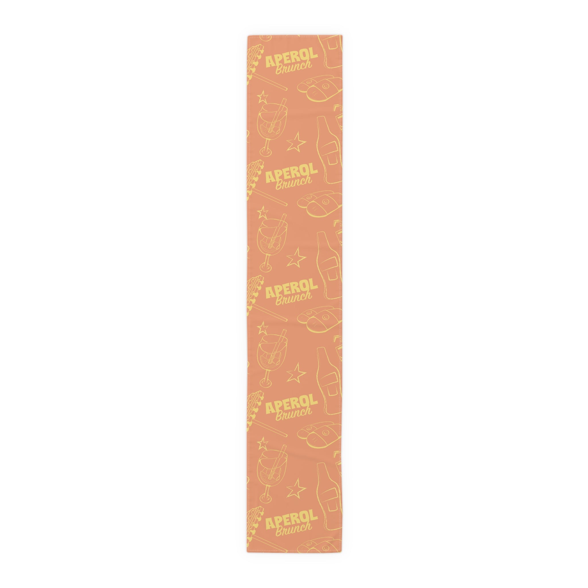 Aperol Brunch Table Runner - Orange and Yellow Brunch Inspired Design