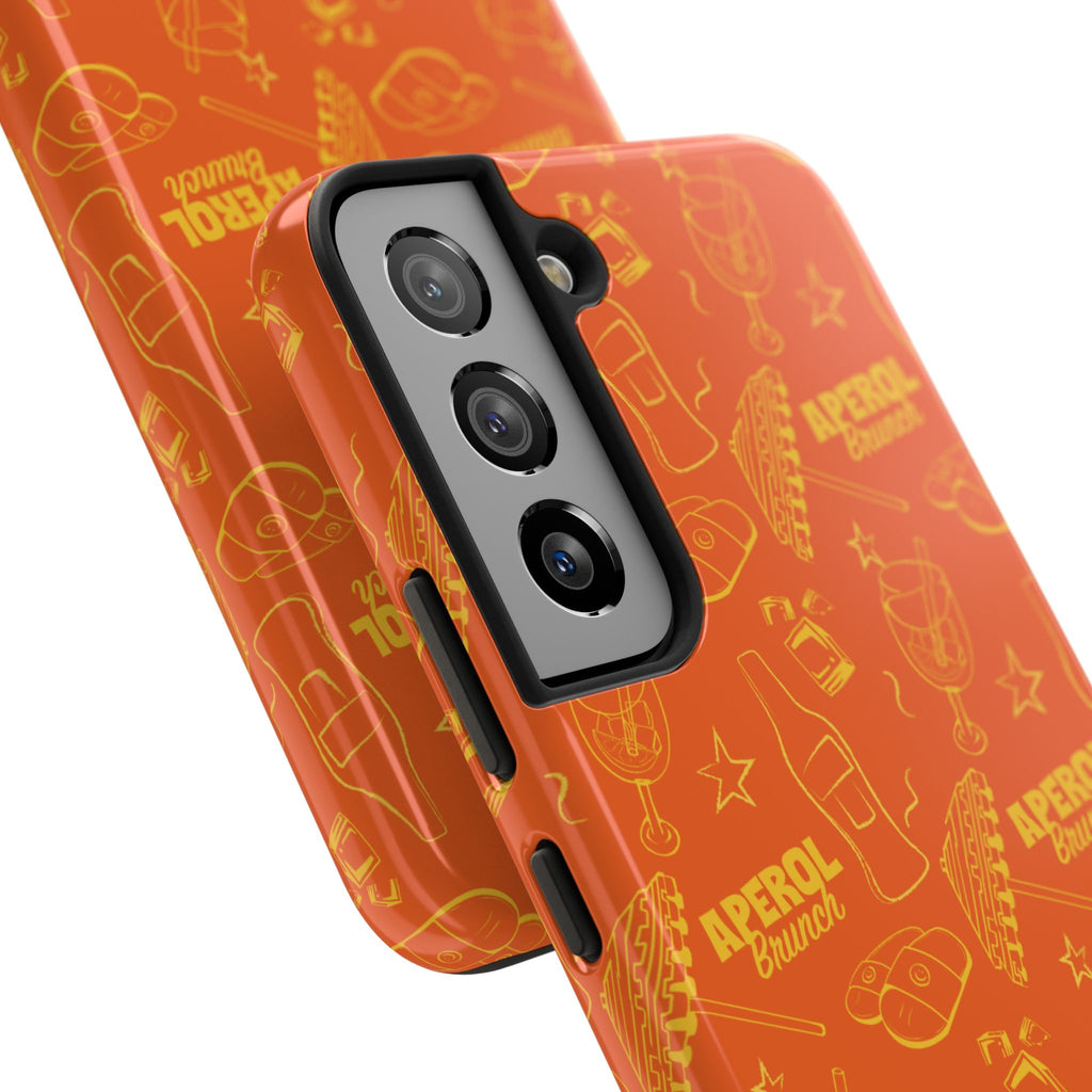 Aperol Brunch Collection Tough Phone Case - Orange and Yellow Brunch Inspired Design