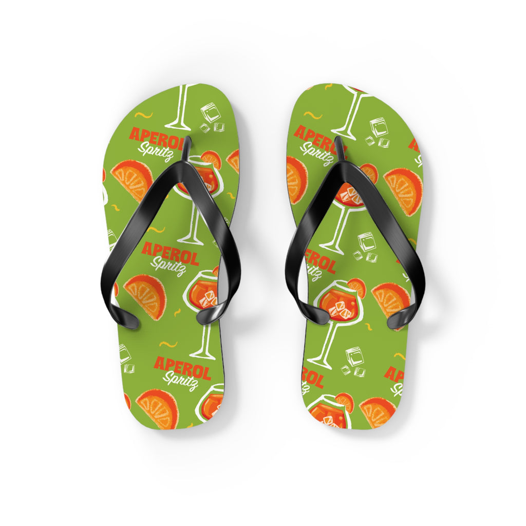 Aperol Spritz Flip Flops – Green Spritz Collection Inspired Design