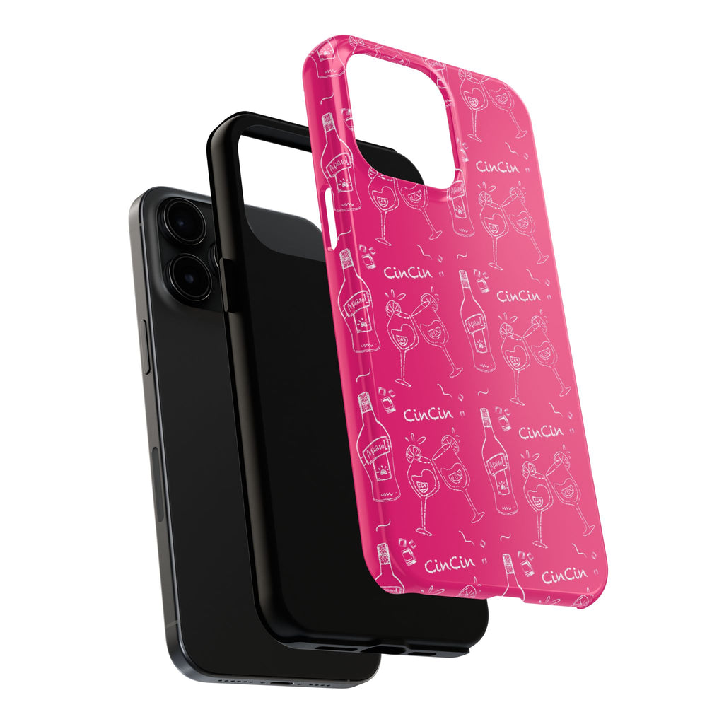 Cin Cin Spritz Tough Phone Case — Magenta Citrus Cocktail Pattern