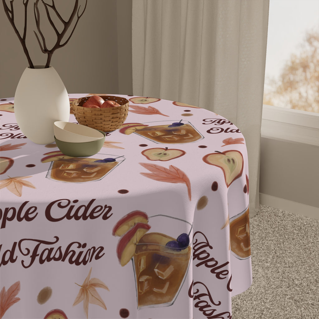 Apple Cider Old Fashioned Tablecloth — Light Pink Apple Cider Collection Inspired Design