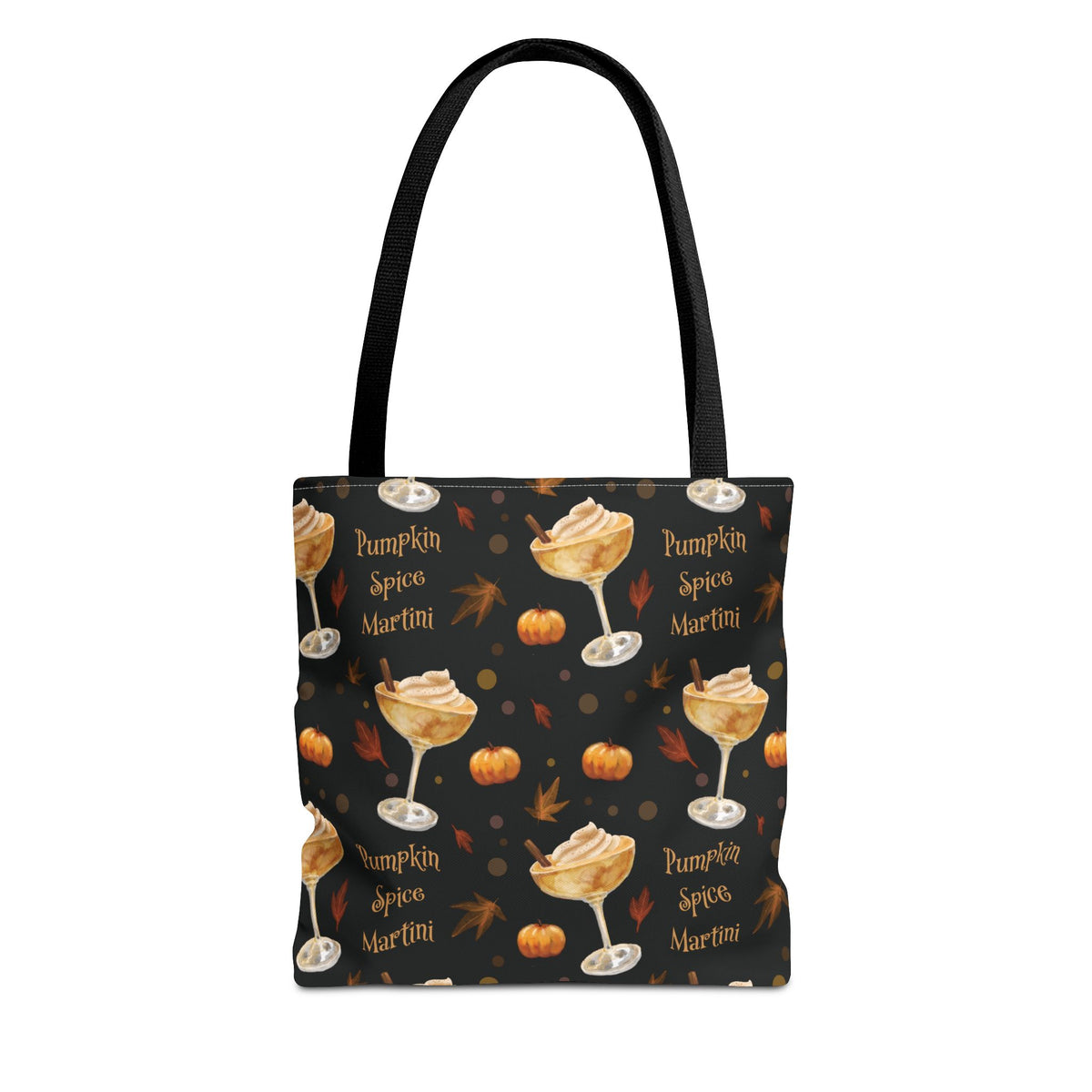 Pumpkin Spice Martini Tote Bag — Black Pumpkin Inspired Design