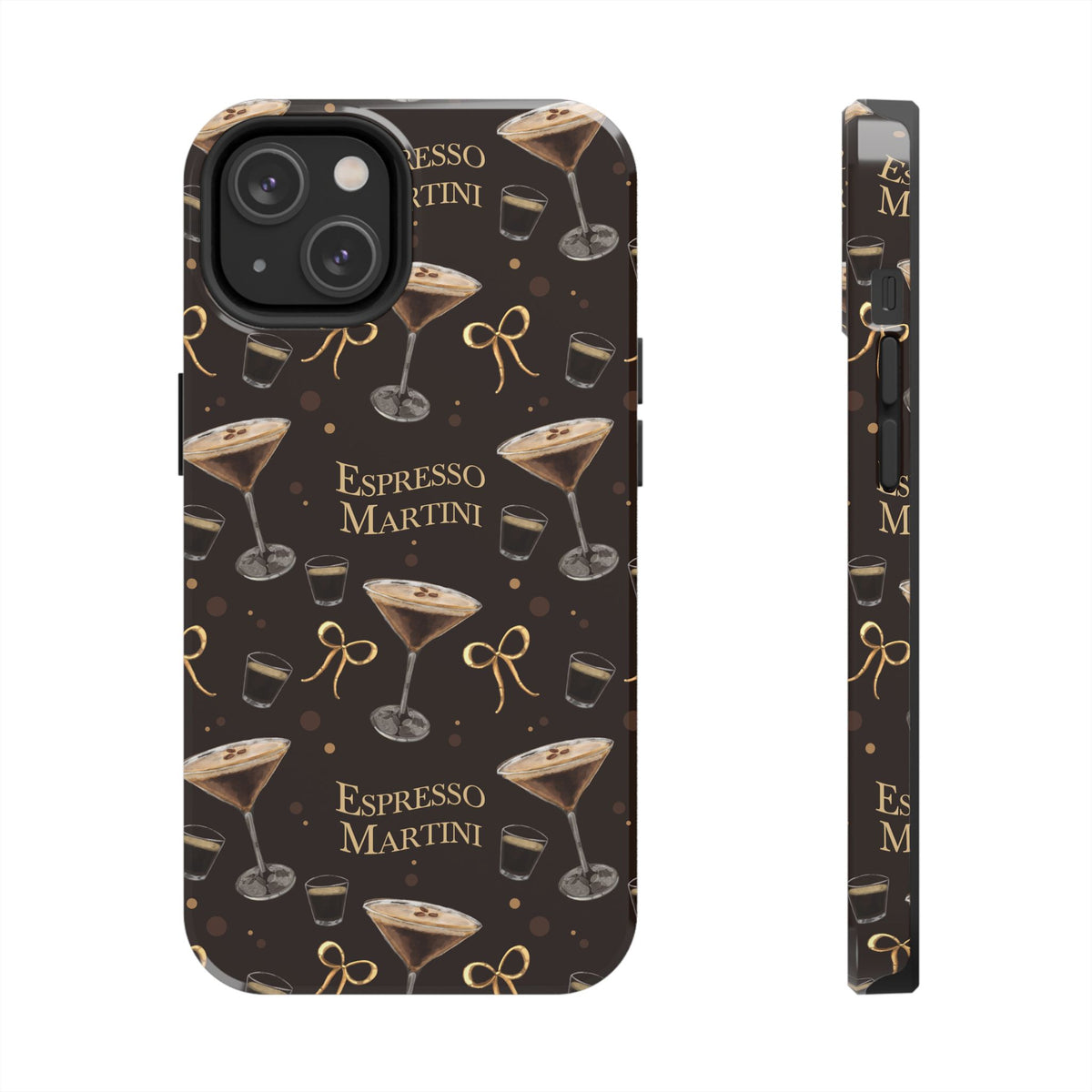 Espresso Martini Tough Phone Case — Dark Brown Espresso Collection Inspired Design