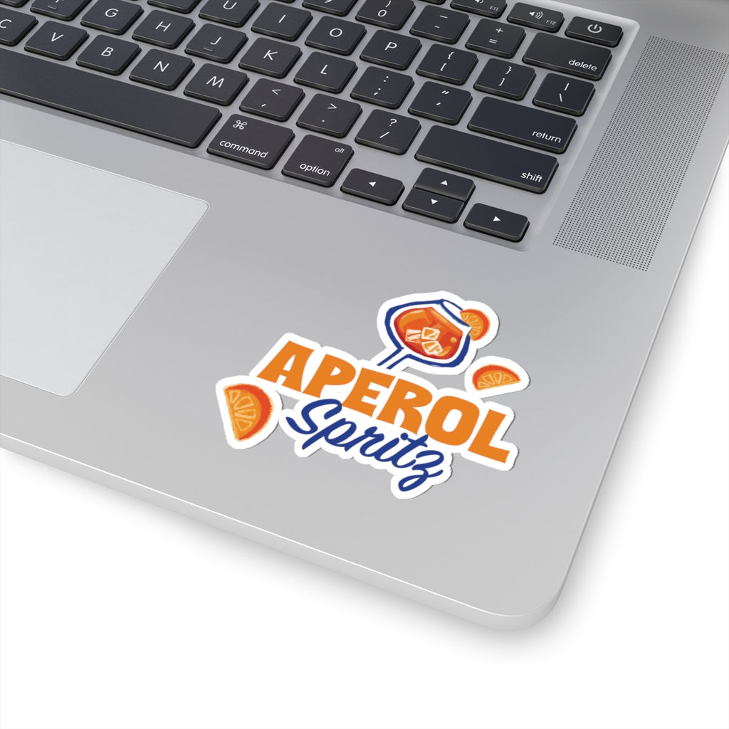Aperol Spritz Kiss-Cut Sticker — Orange Cocktail Vinyl Decal