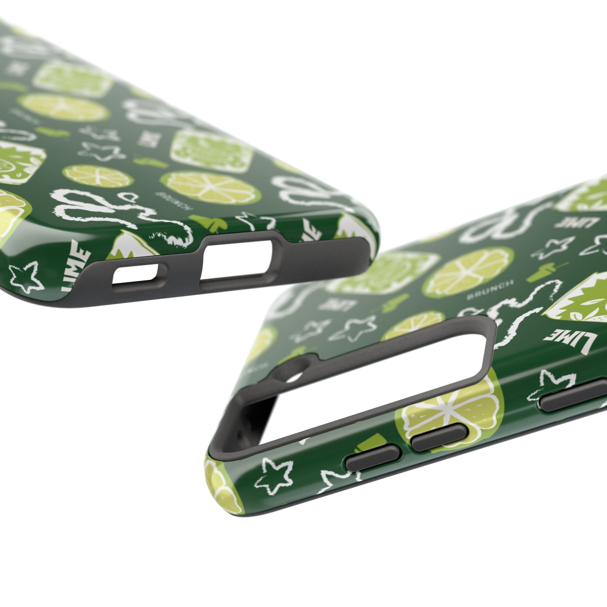 Lime Brunch Fruit Collection Tough Phone Case — Green Aperol Inspired Design