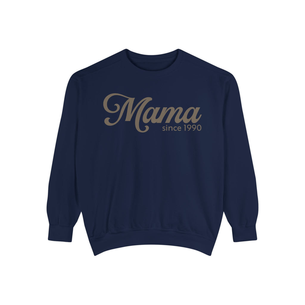 Mama Since 1990 Sweatshirt – Vintage Mom Crewneck Sweatshirt | Minimal Mama Gift for Mother’s Day