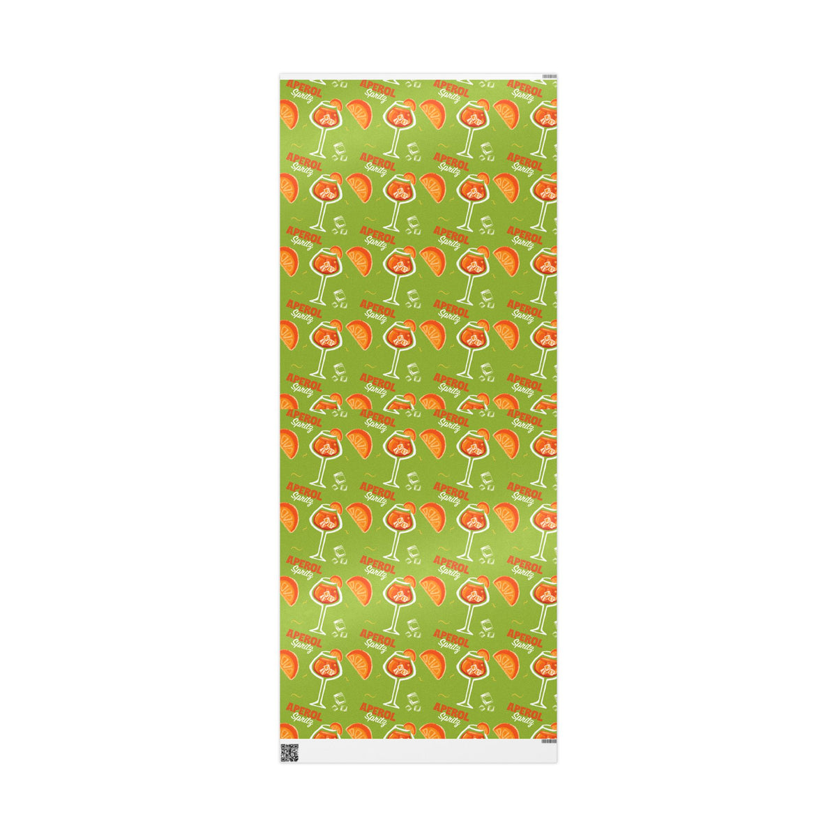 Aperol Spritz Peel Wrapping Paper Roll — Green Spritz Collection Inspired Design