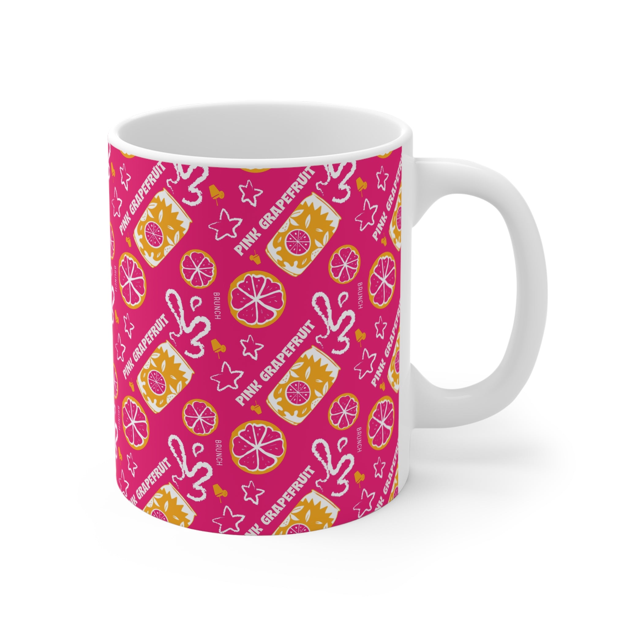 Pink Grapefruit Fruit Brunch 11oz Coffee Mug — Pink Grapefruit Collection Inspired Design