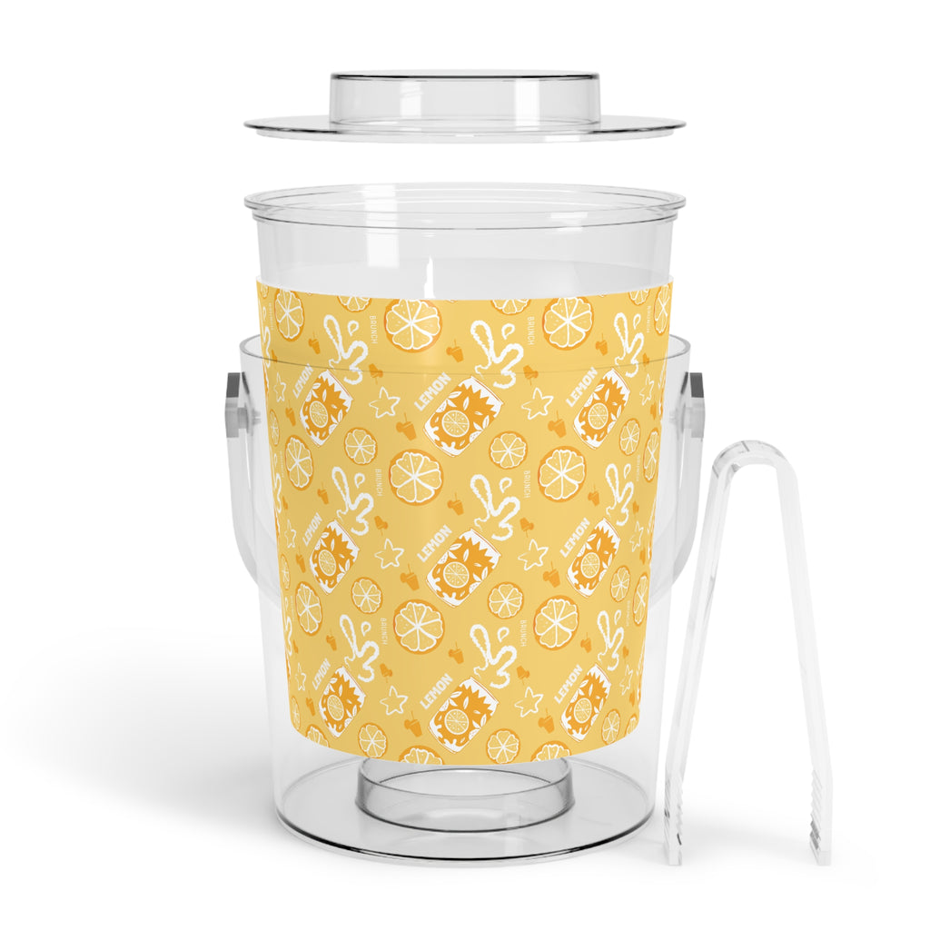 Lemon Fruit Brunch Ice Bucket with Tongs — Lemon Brunch Collection Inspired Design