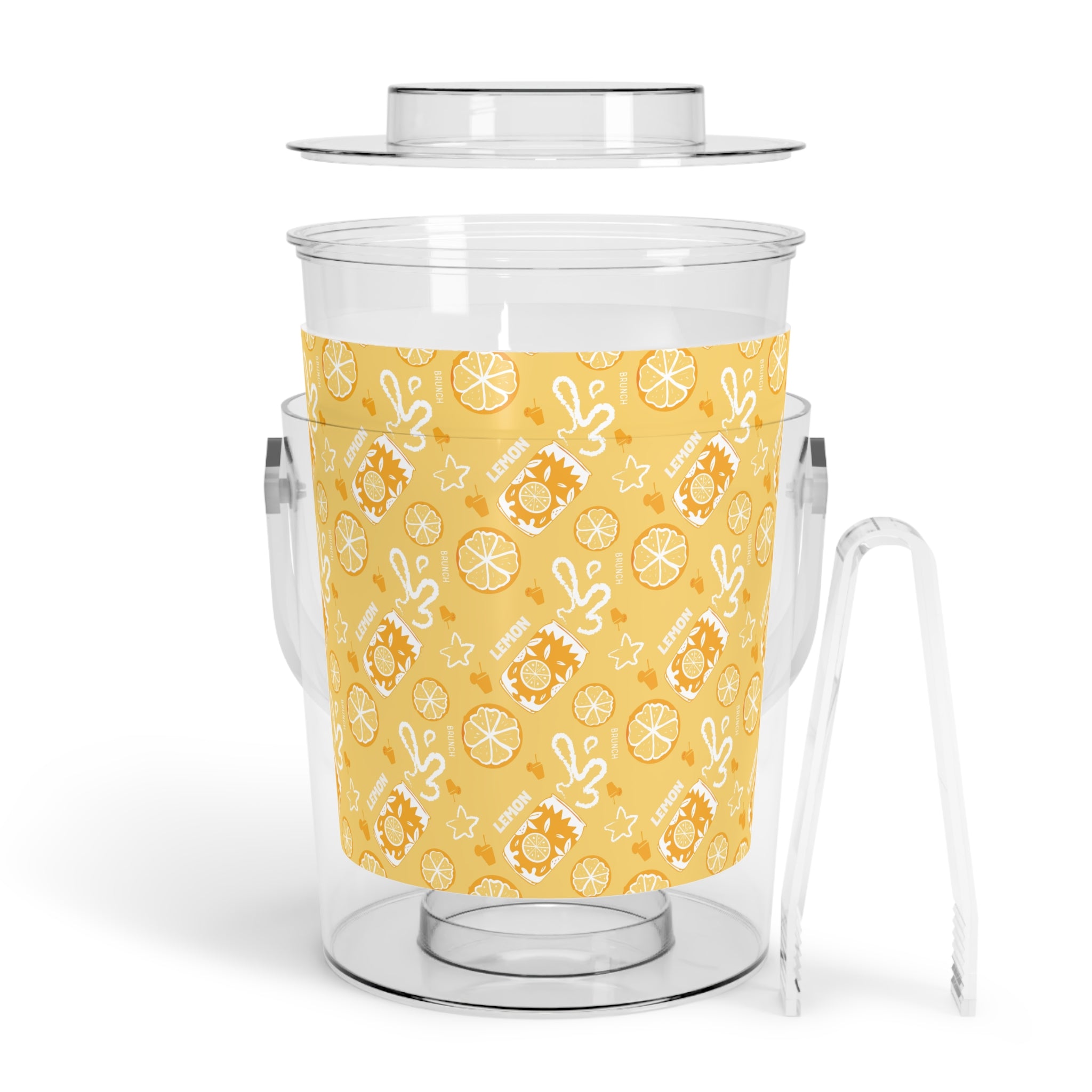 Lemon Fruit Brunch Ice Bucket with Tongs — Lemon Brunch Collection Inspired Design