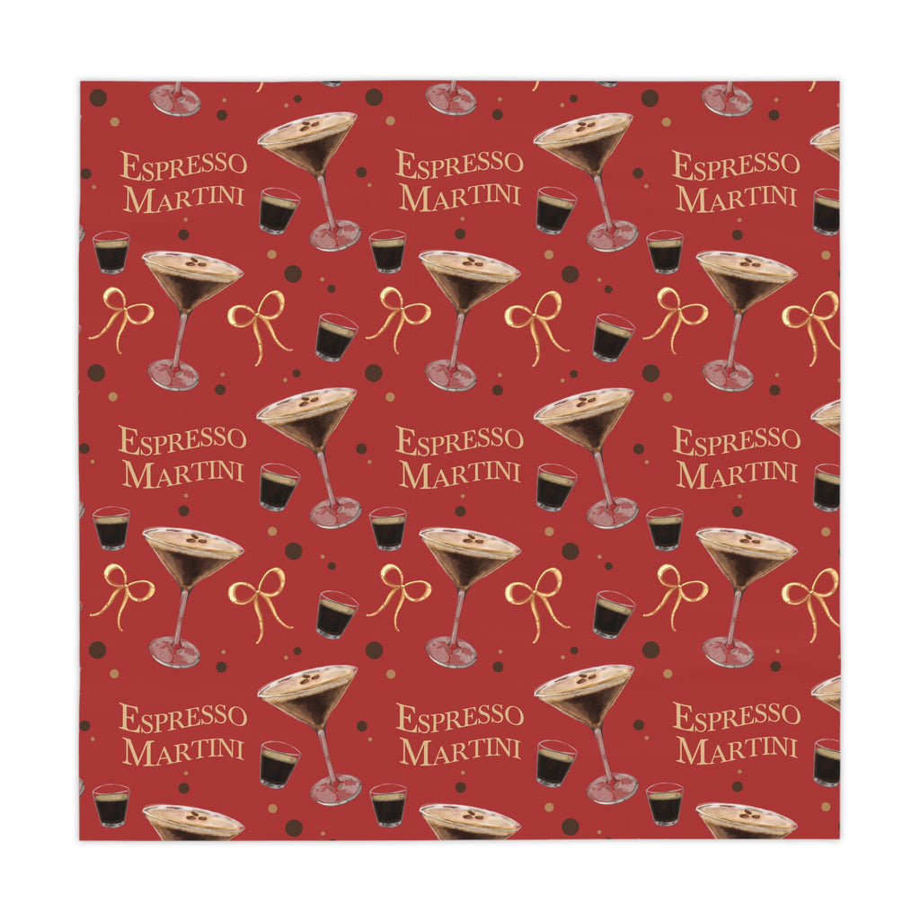 Espresso Martini Tablecloth – Red Espresso Collection Inspired Design
