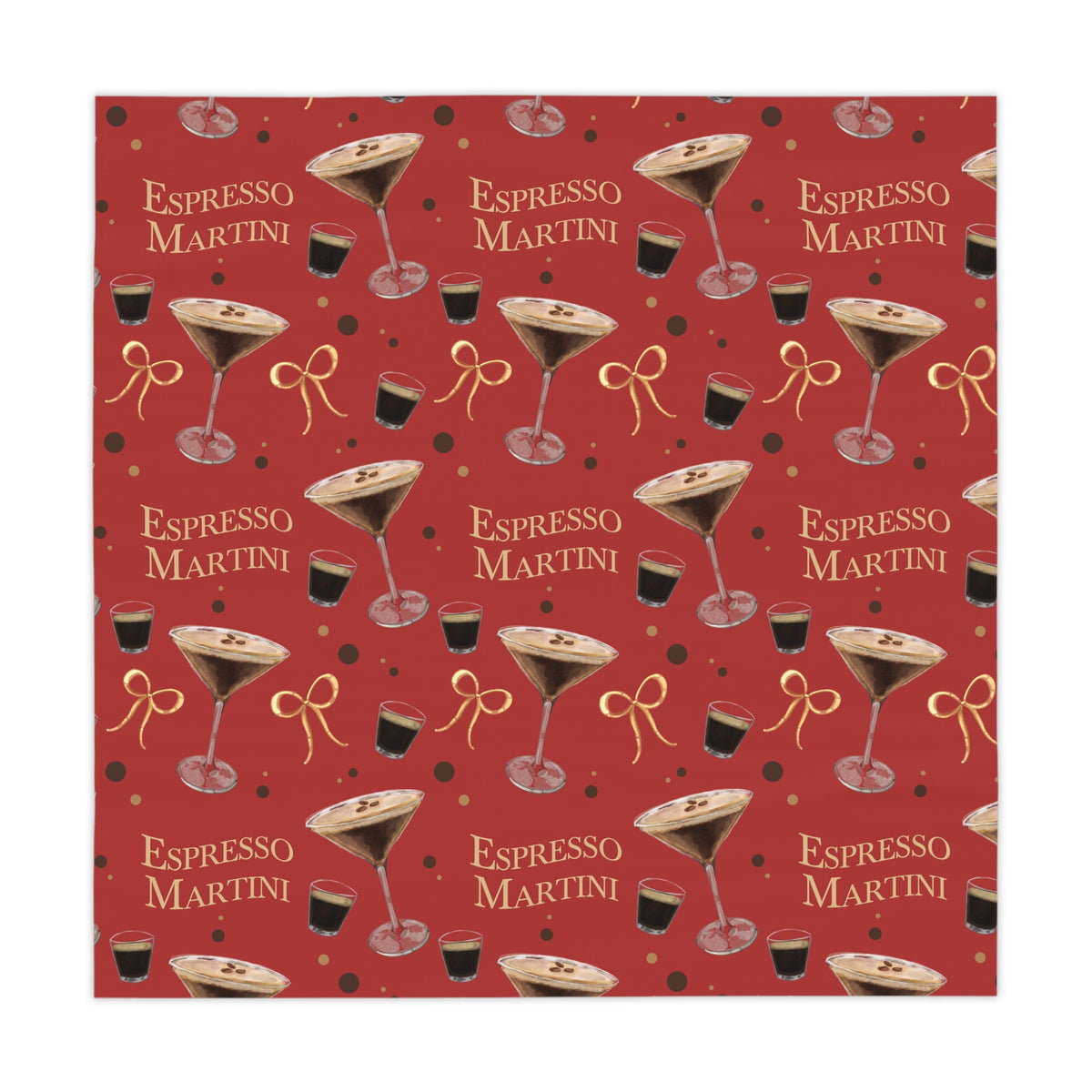 Espresso Martini Tablecloth – Red Espresso Collection Inspired Design