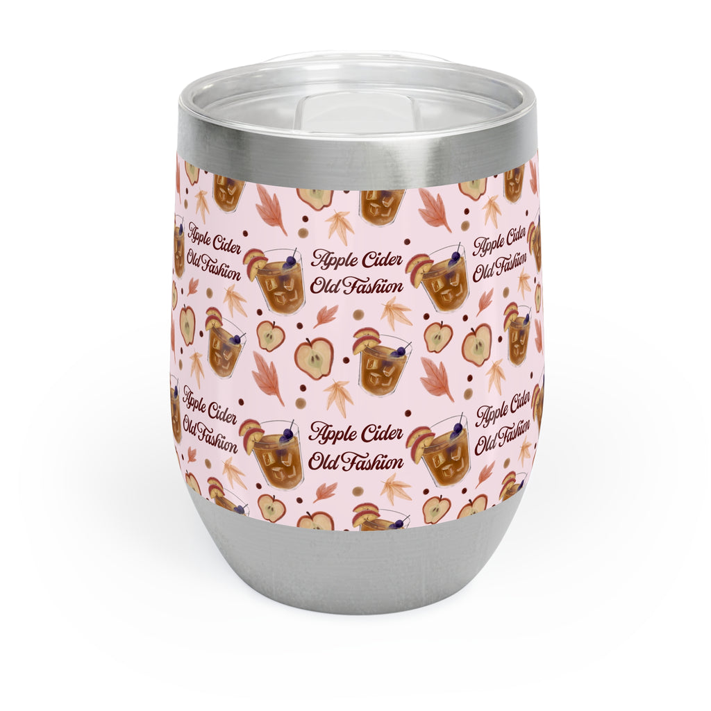 Apple Cider Old Fashioned Wine Tumbler  — Light Pink Apple Cider Collection Inspired Design