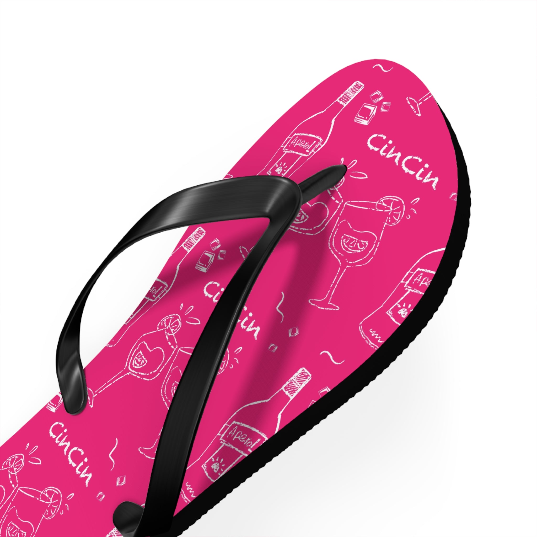 Cin Cin Pink Flip Flops — Pink Cin Cin Collection Inspired Design