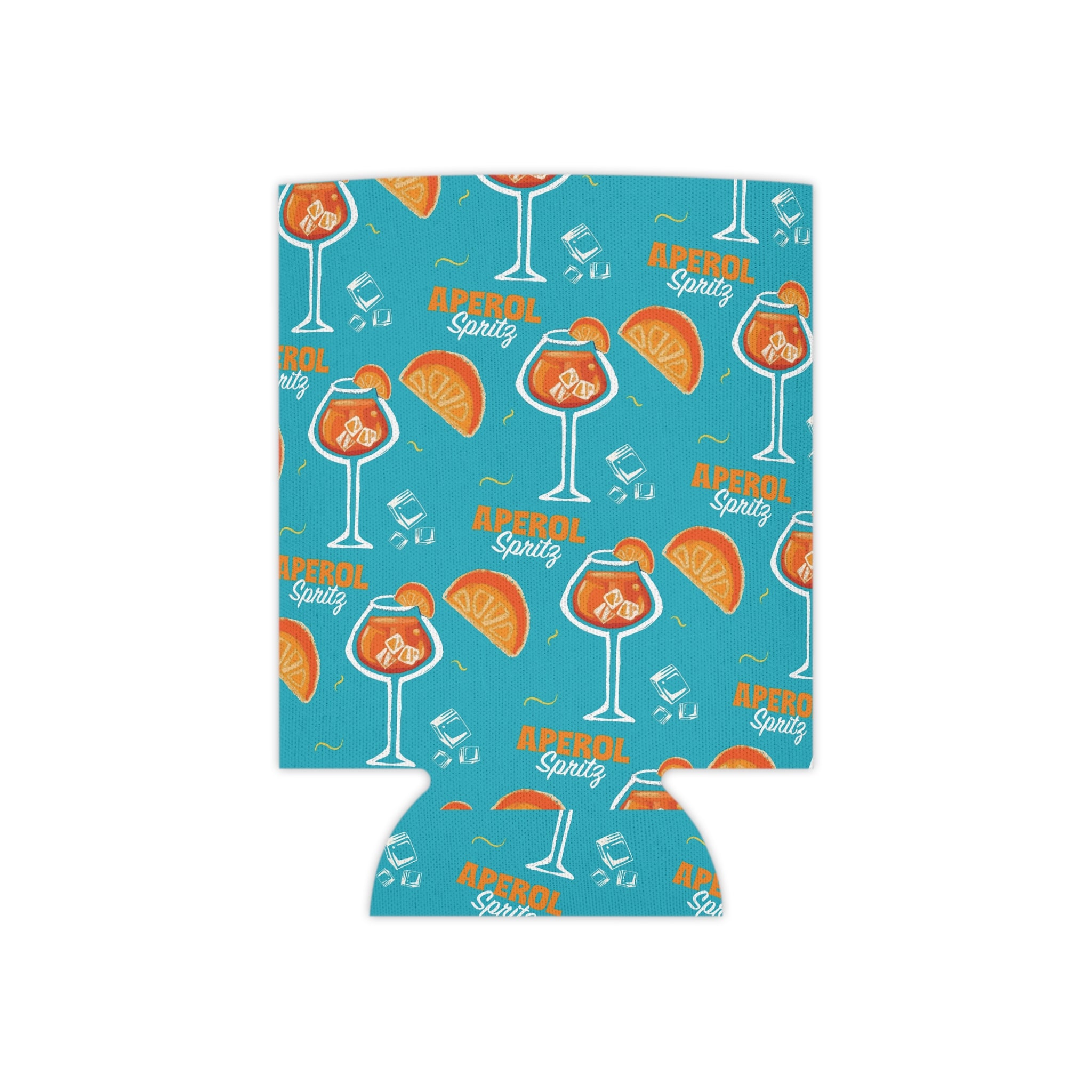 Aperol Spritz Can Cooler — Turquoise Aperol Inspired Design