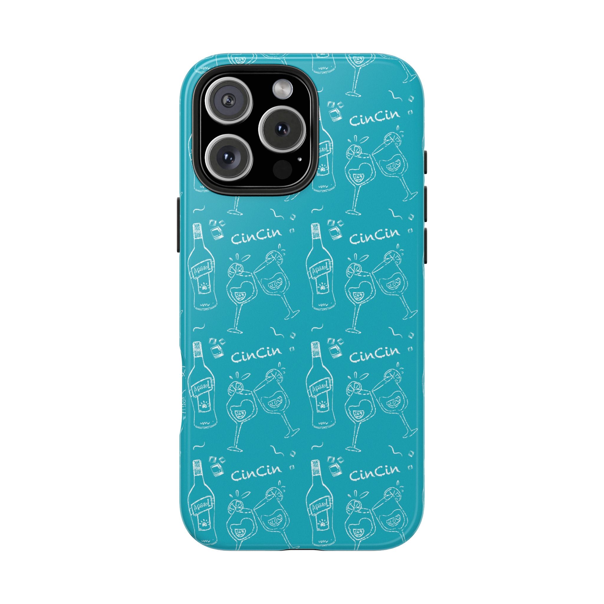 Cin Cin Spritz Tough Phone Case — Turquoise CinCin Brunch Collection Inspired Design