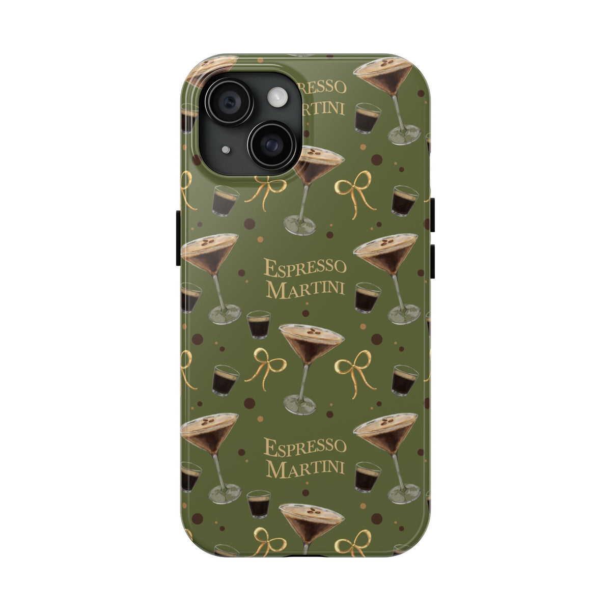 Espresso Martini Tough Phone Case — Olive Green Espresso Collection Inspired Design