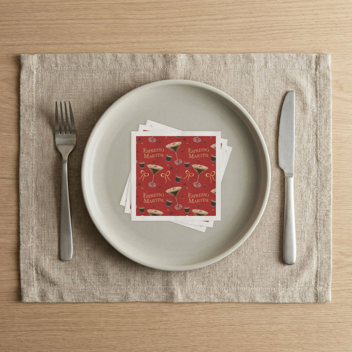 Espresso Martini 50pcs Napkins — Red Espresso Collection Inspired Design
