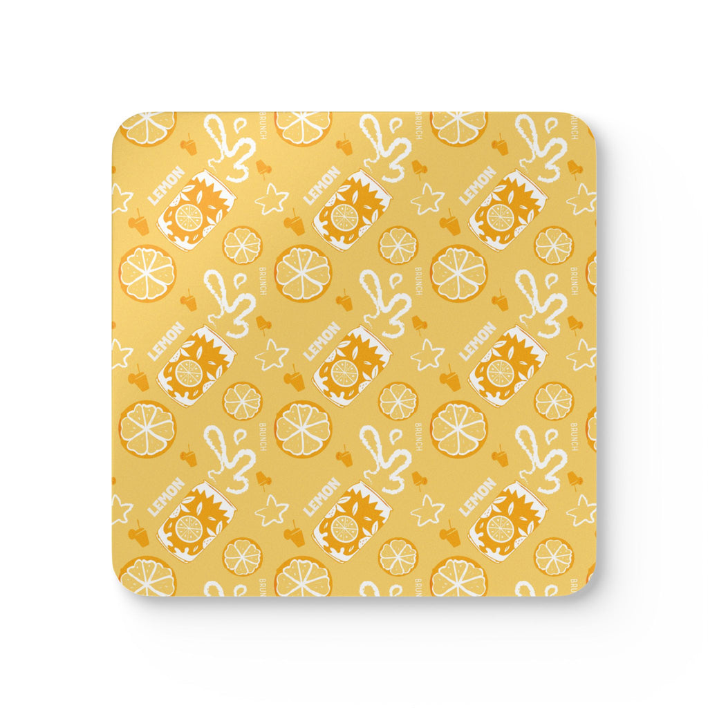 Lemon Fruit Brunch Corkwood Coaster Set (4-Pack) – Lemon Brunch Collection Inspired Design