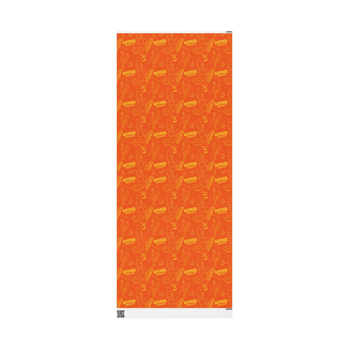 Aperol Brunch Peel Wrapping Paper Roll — Orange and Yellow Brunch Collection Inspired Design
