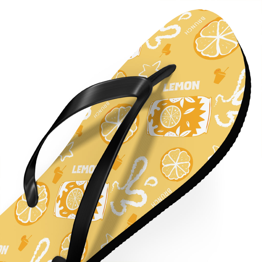 Lemon Fruit Flip Flops – Lemon Brunch Inspired Design