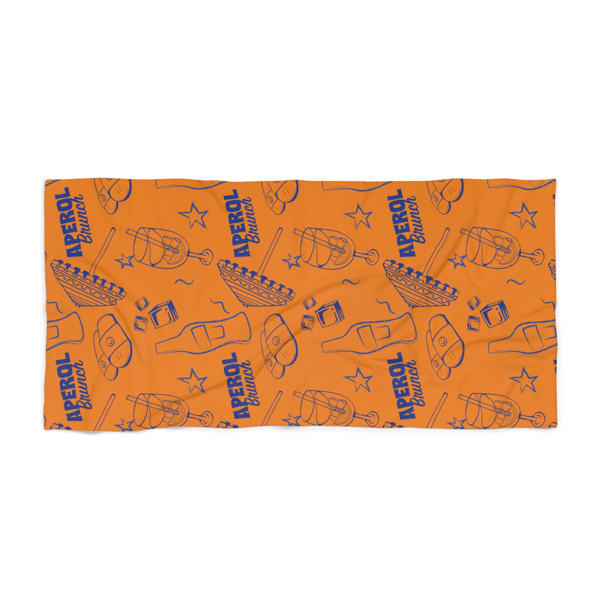 Aperol Brunch Beach Towel – Tropical Orange Summer Towel