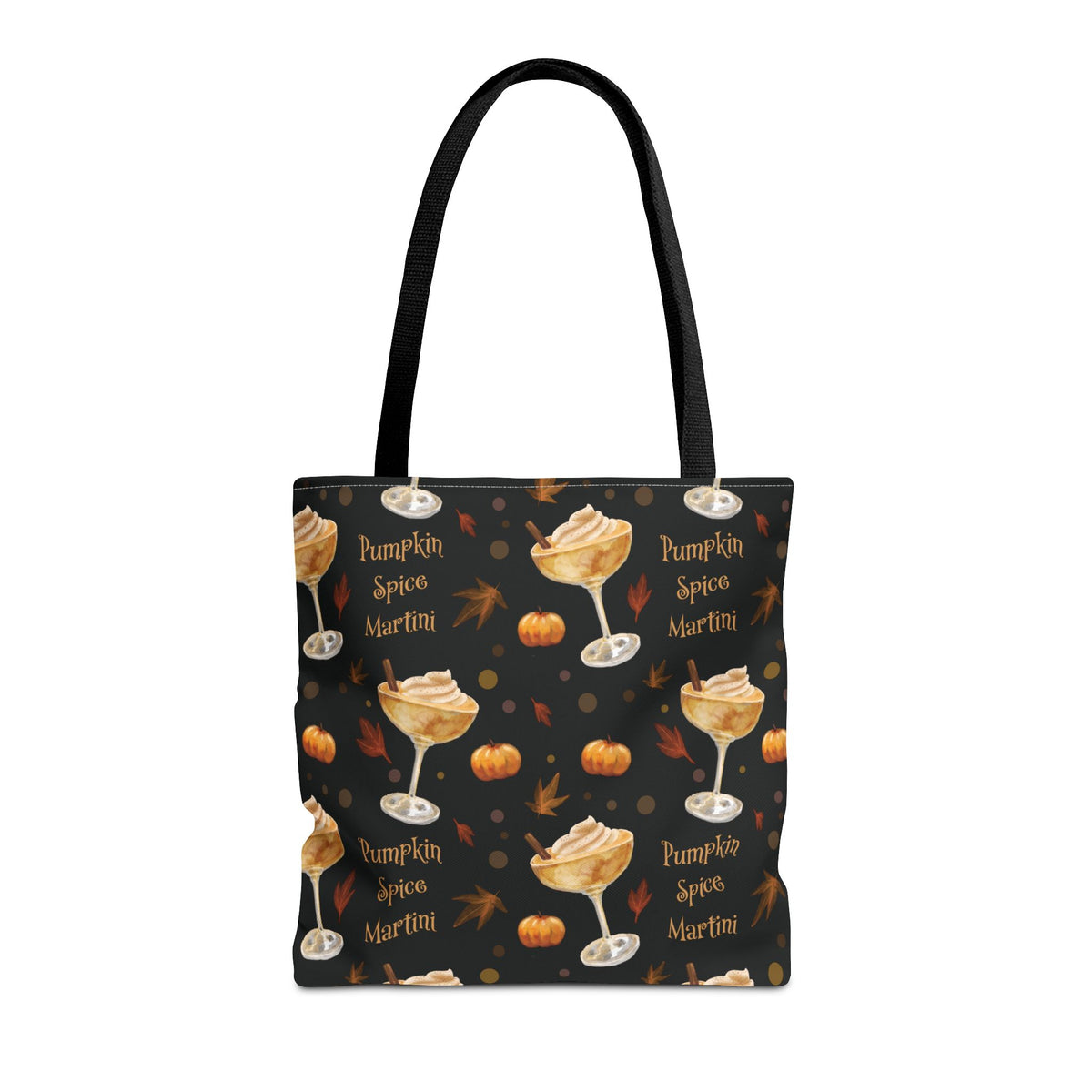 Pumpkin Spice Martini Tote Bag — Black Pumpkin Inspired Design