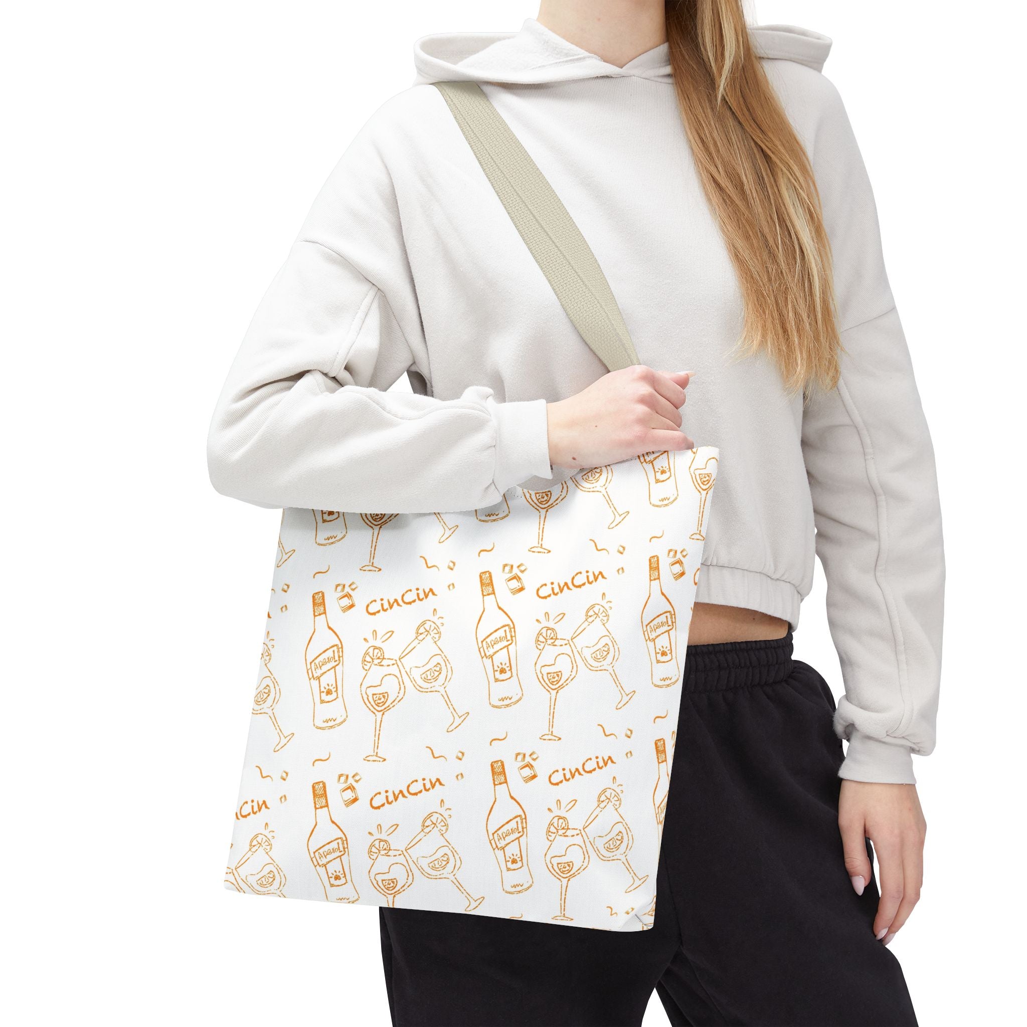 Cin Cin Tote Bag — White Cin Cin Brunch Inspired Design