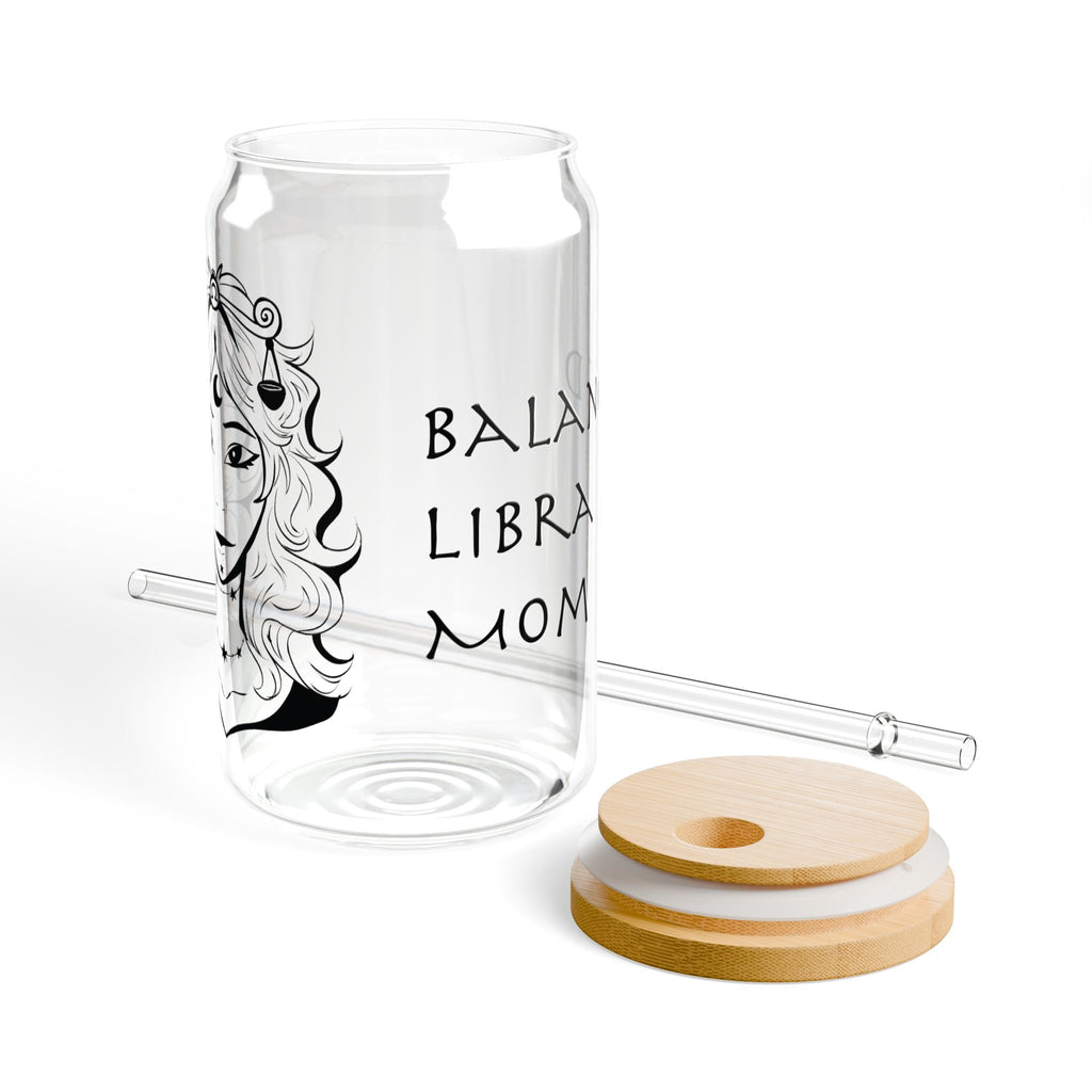 Libra Mom Glass Cup – 16oz Zodiac Gift for Mom | Astrology Drinkware