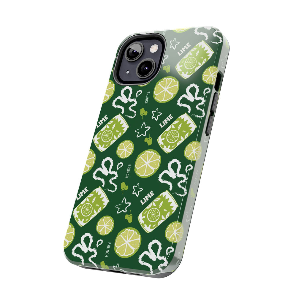 Lime Brunch Fruit Collection Tough Phone Case — Green Aperol Inspired Design