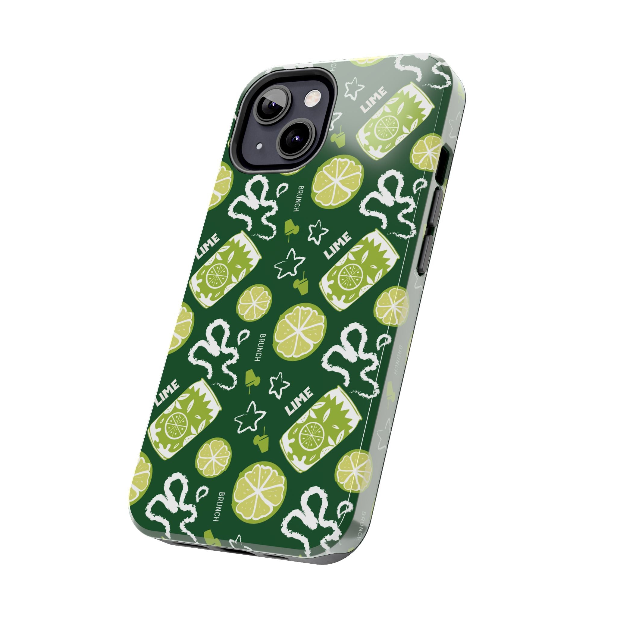 Lime Brunch Fruit Collection Tough Phone Case — Green Aperol Inspired Design