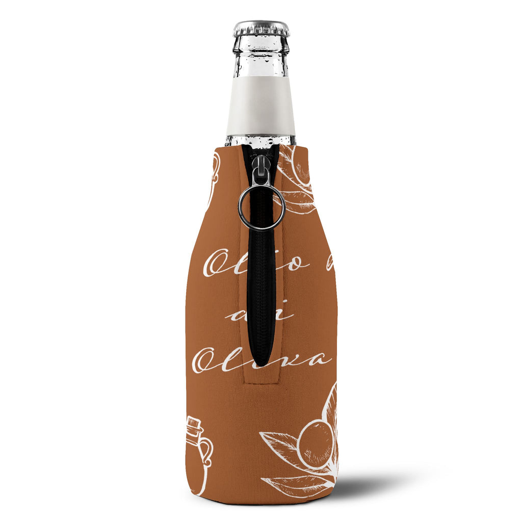 Olive Oil Bottle Cooler Sleeve – Italian Kitchen Bottle Koozie | Mediterranean Picnic Accessor