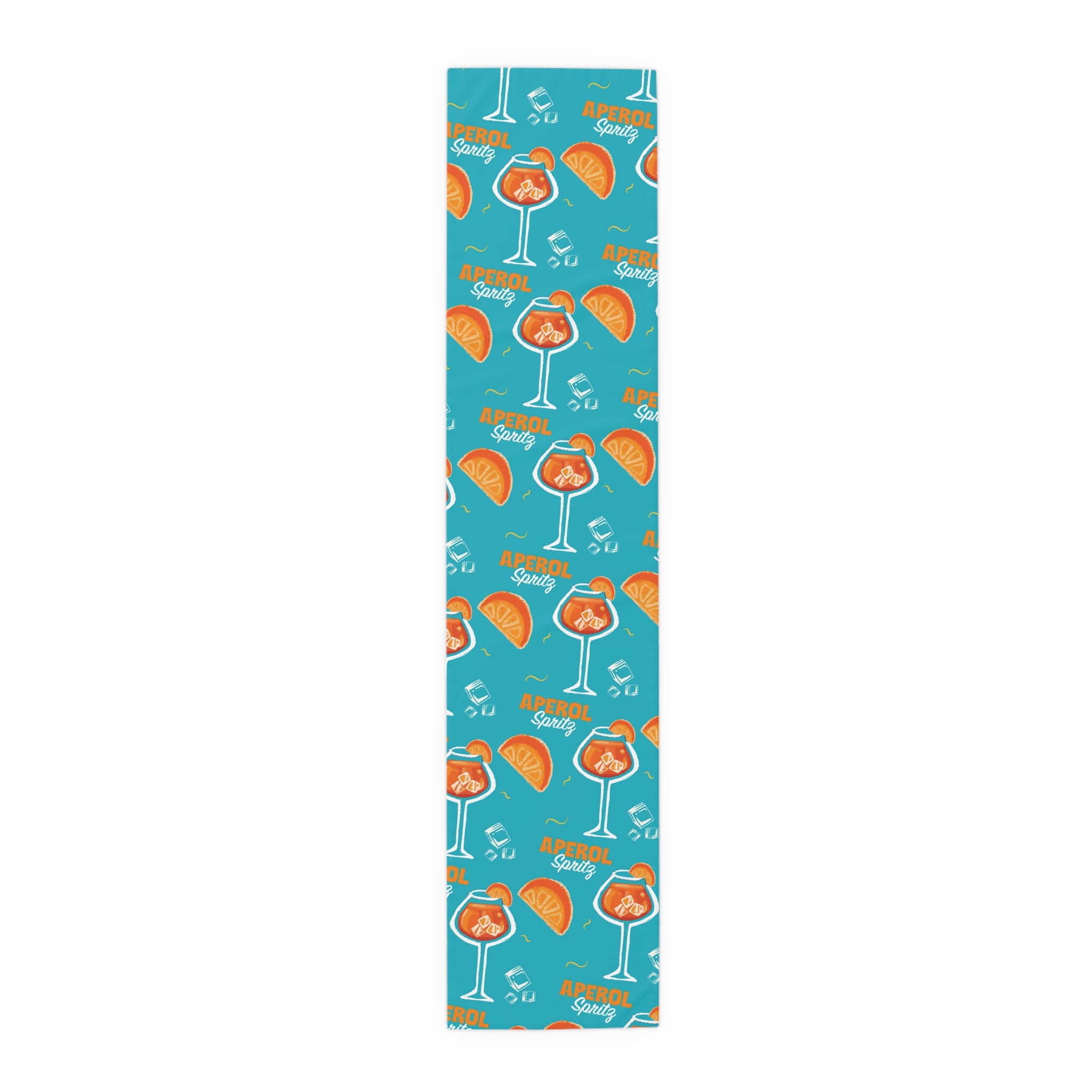 Aperol Spritz Table Runner – Turquoise Cocktail Party Decor