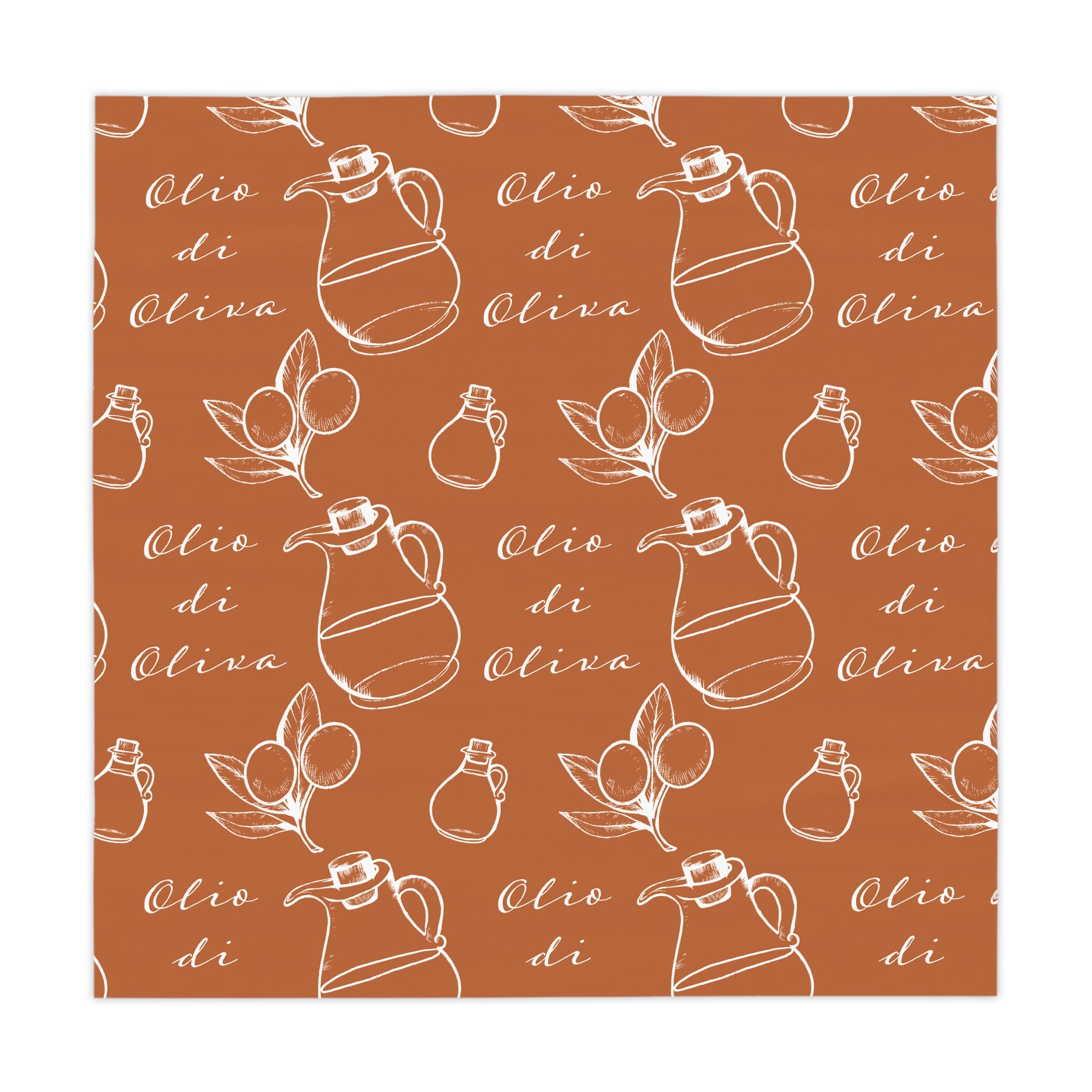 Olive Oil Pattern Tablecloth - Italian Vibes Table Decor
