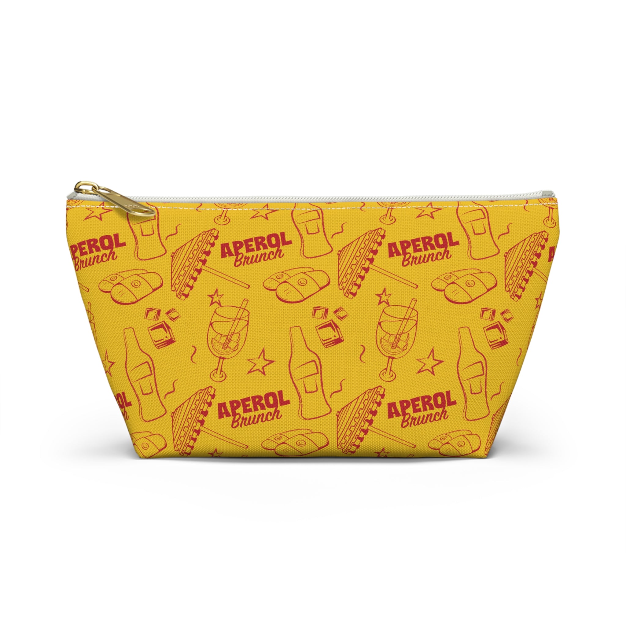 Aperol Brunch Accessory Pouch — Red & Yellow Aperol Inspired Design