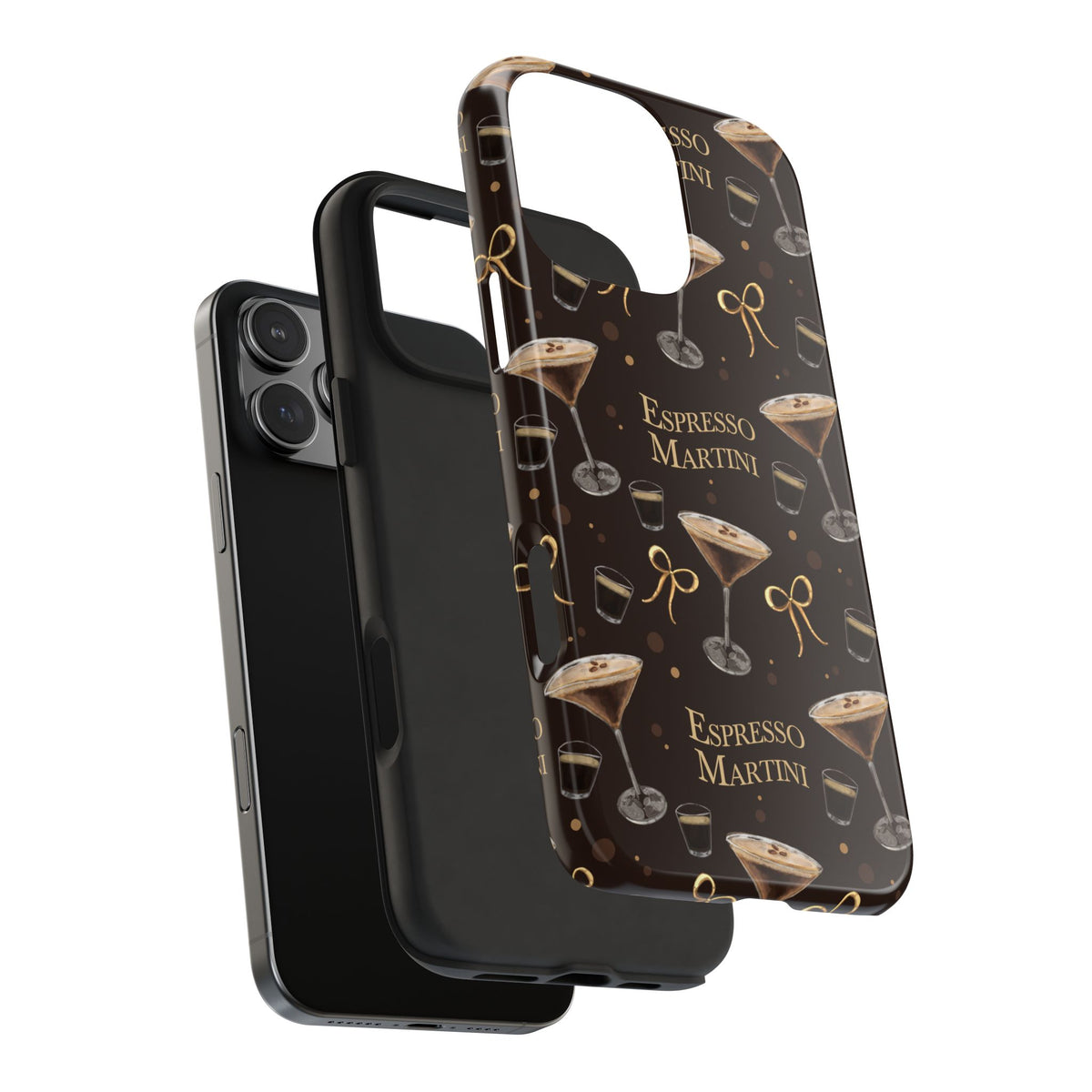 Espresso Martini Tough Phone Case — Dark Brown Espresso Collection Inspired Design
