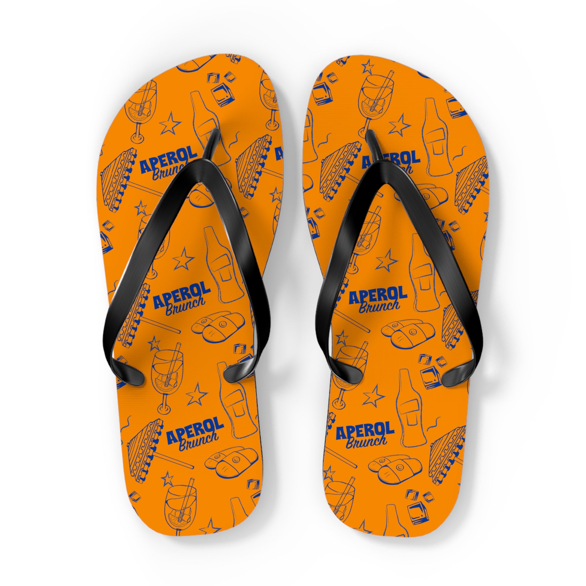 Aperol Spritz Flip Flops — Orange Brunch Collection Inspired Design