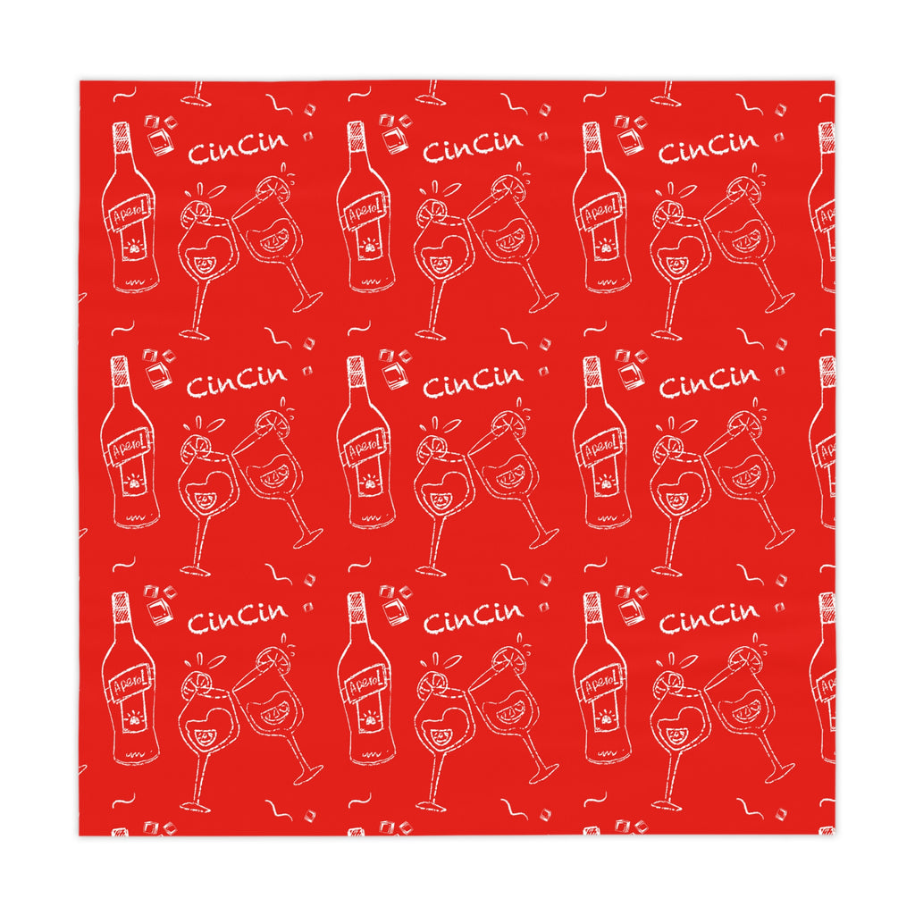 Cin Cin Tablecloth - Red Cin Cin Inspired Design