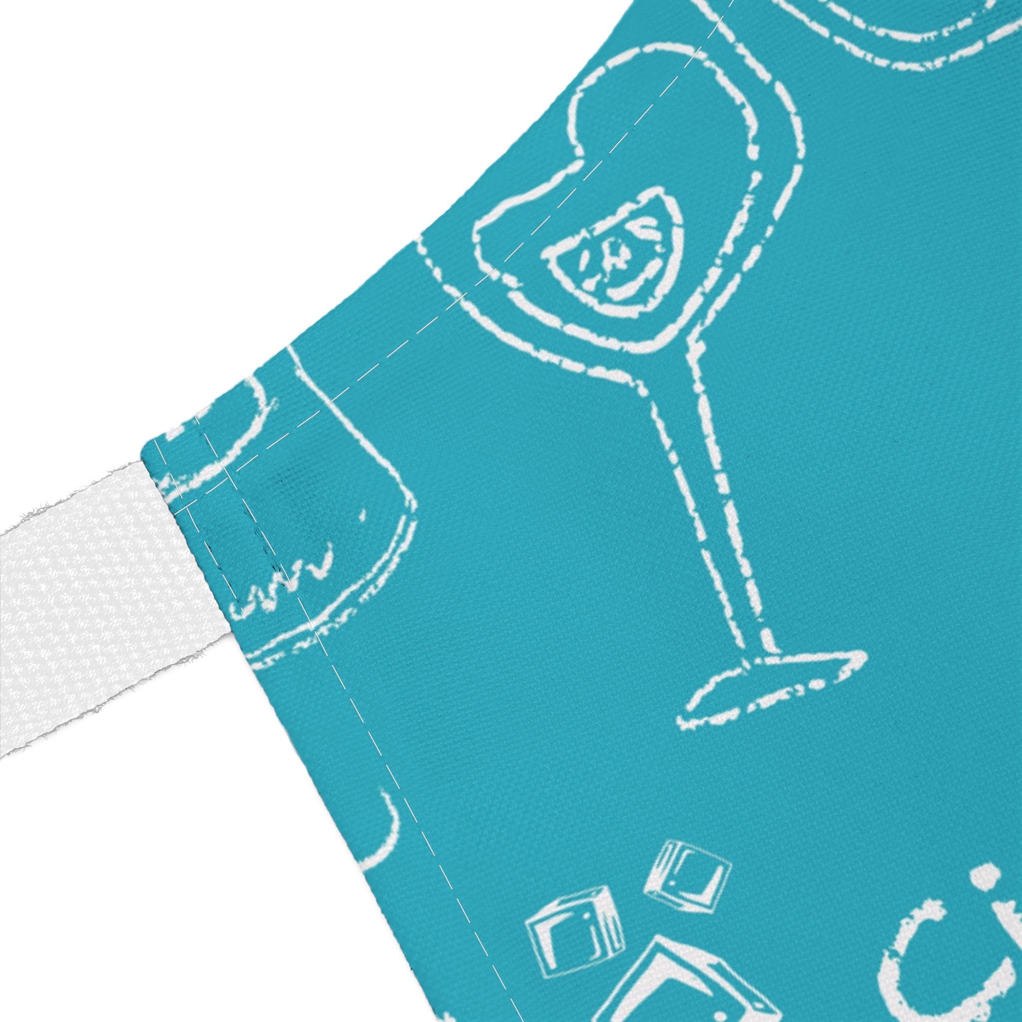 Cin Cin Apron — Turquoise Cin Cin Brunch Inspired Design