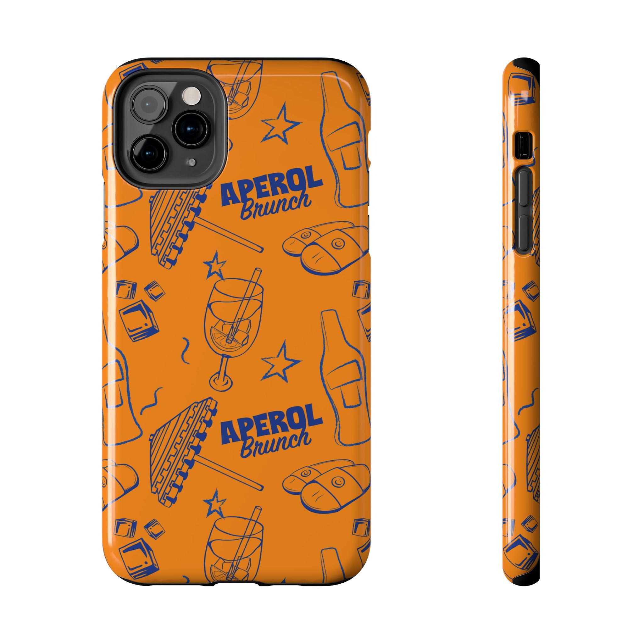 Aperol Brunch Tough Phone Case — Orange Cocktail Pattern