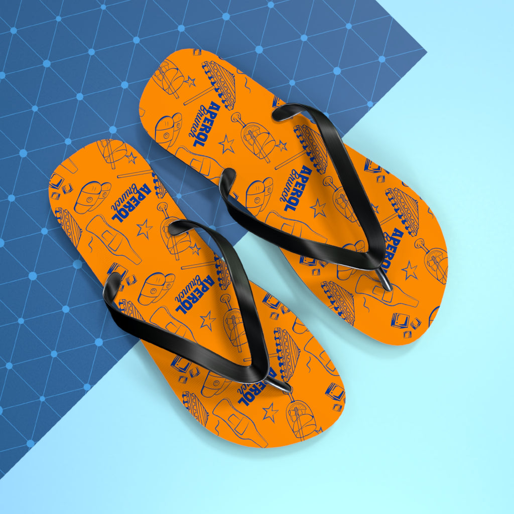 Aperol Spritz Flip Flops — Orange Brunch Collection Inspired Design