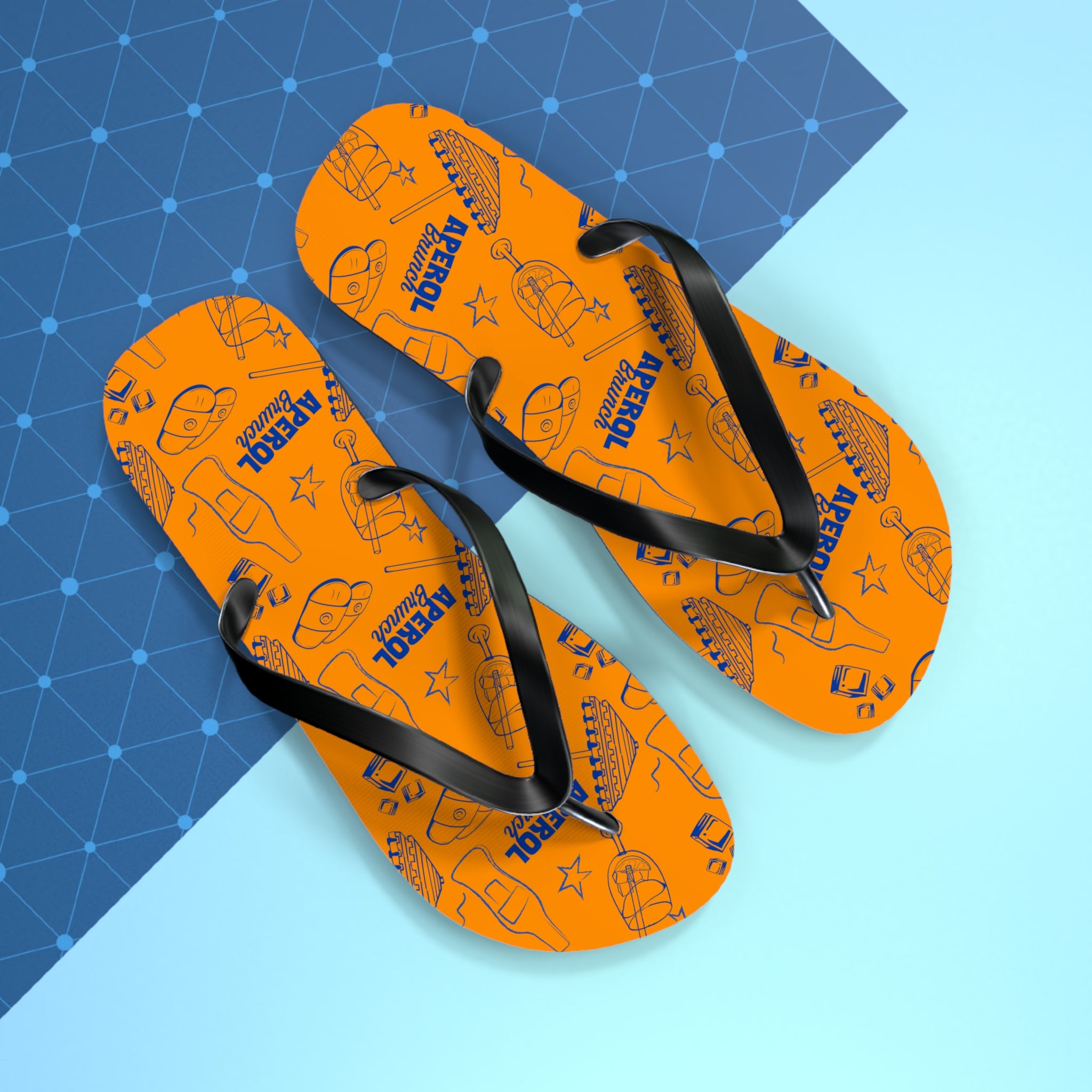 Aperol Spritz Flip Flops — Orange Brunch Collection Inspired Design