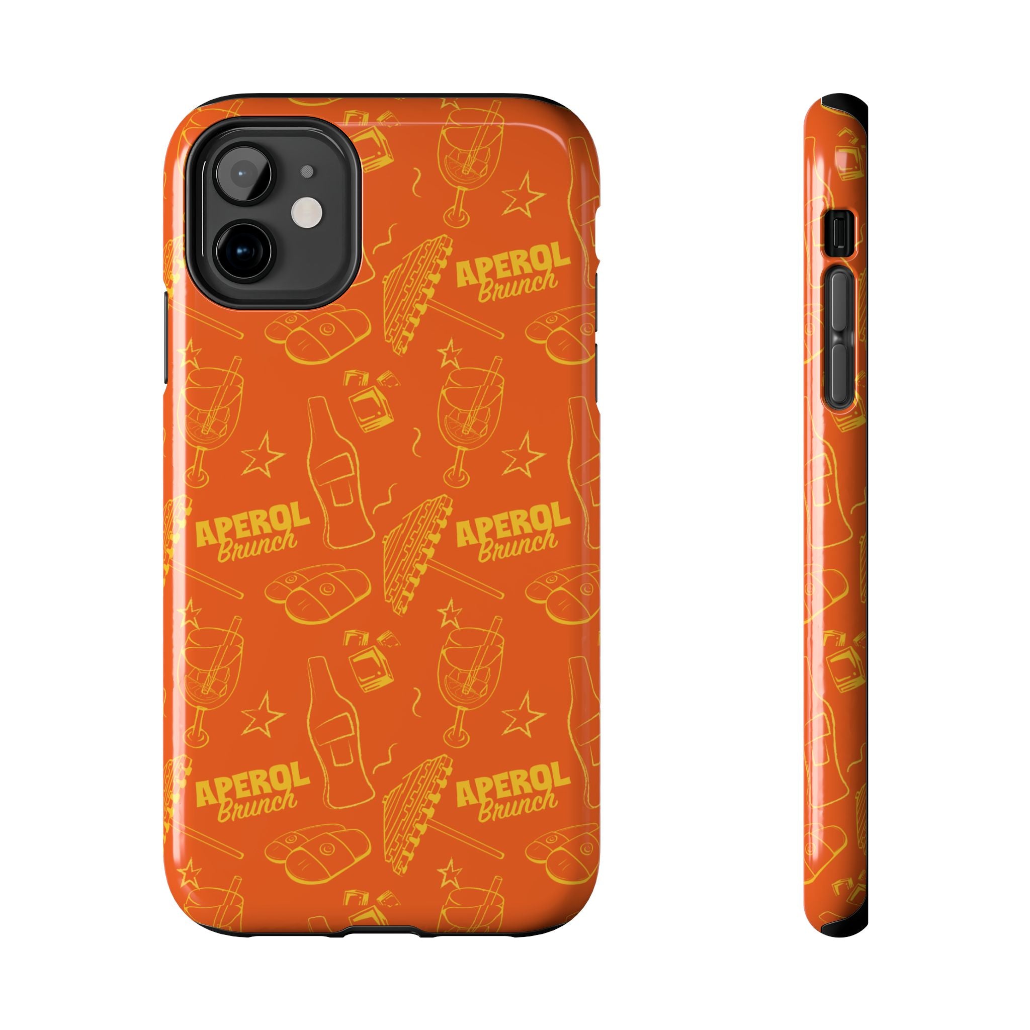 Aperol Brunch Collection Tough Phone Case - Orange and Yellow Brunch Inspired Design