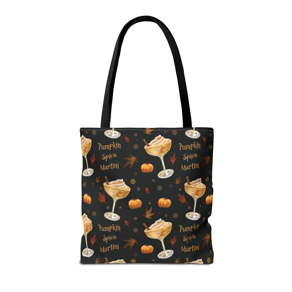 Pumpkin Spice Martini Tote Bag — Black Pumpkin Inspired Design