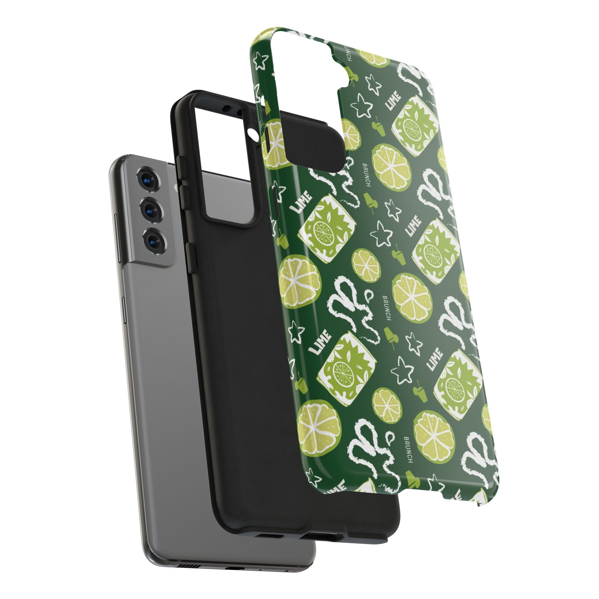 Lime Brunch Fruit Collection Tough Phone Case — Green Aperol Inspired Design