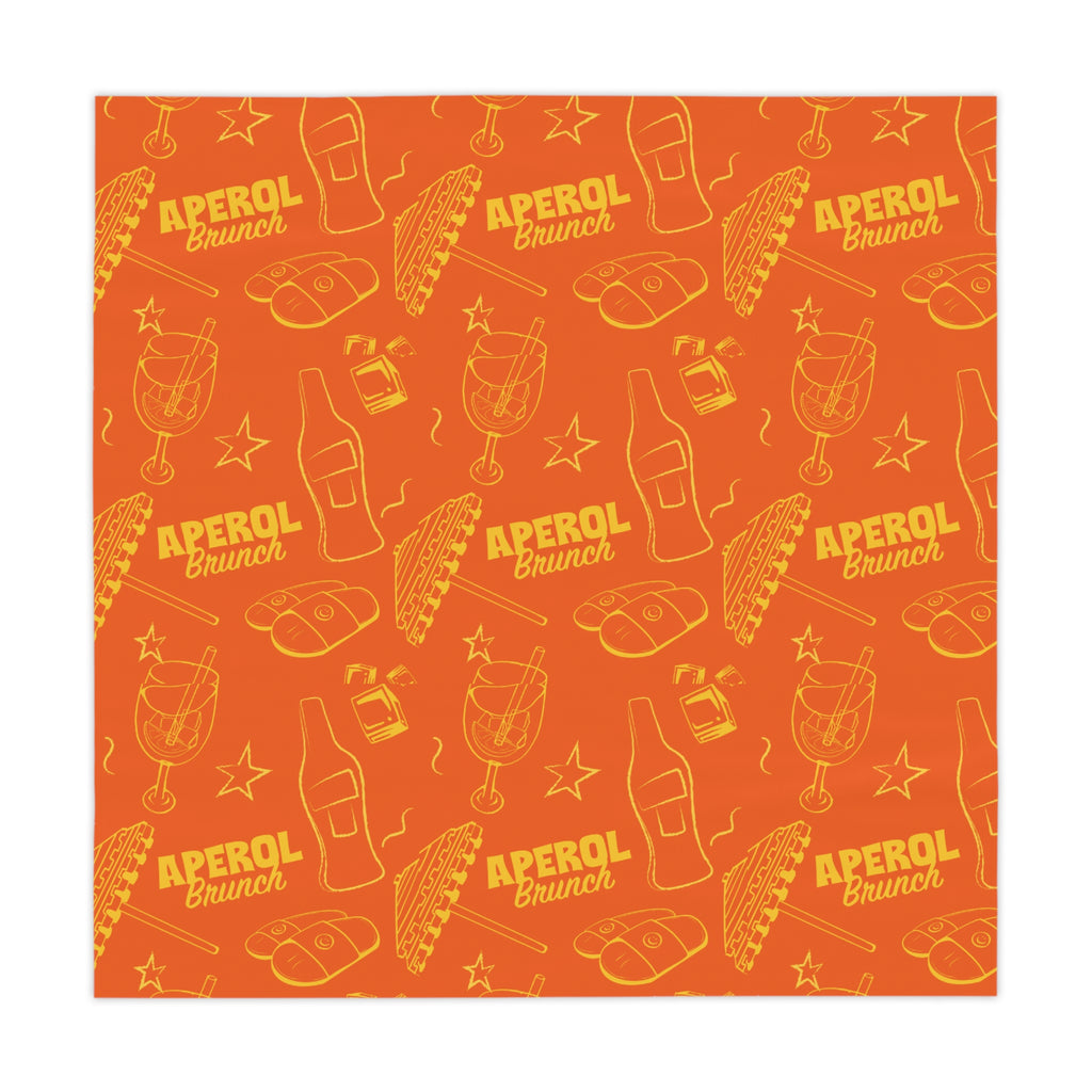 Aperol Brunch Tablecloth - Orange and Yellow Brunch Collection Inspired Design