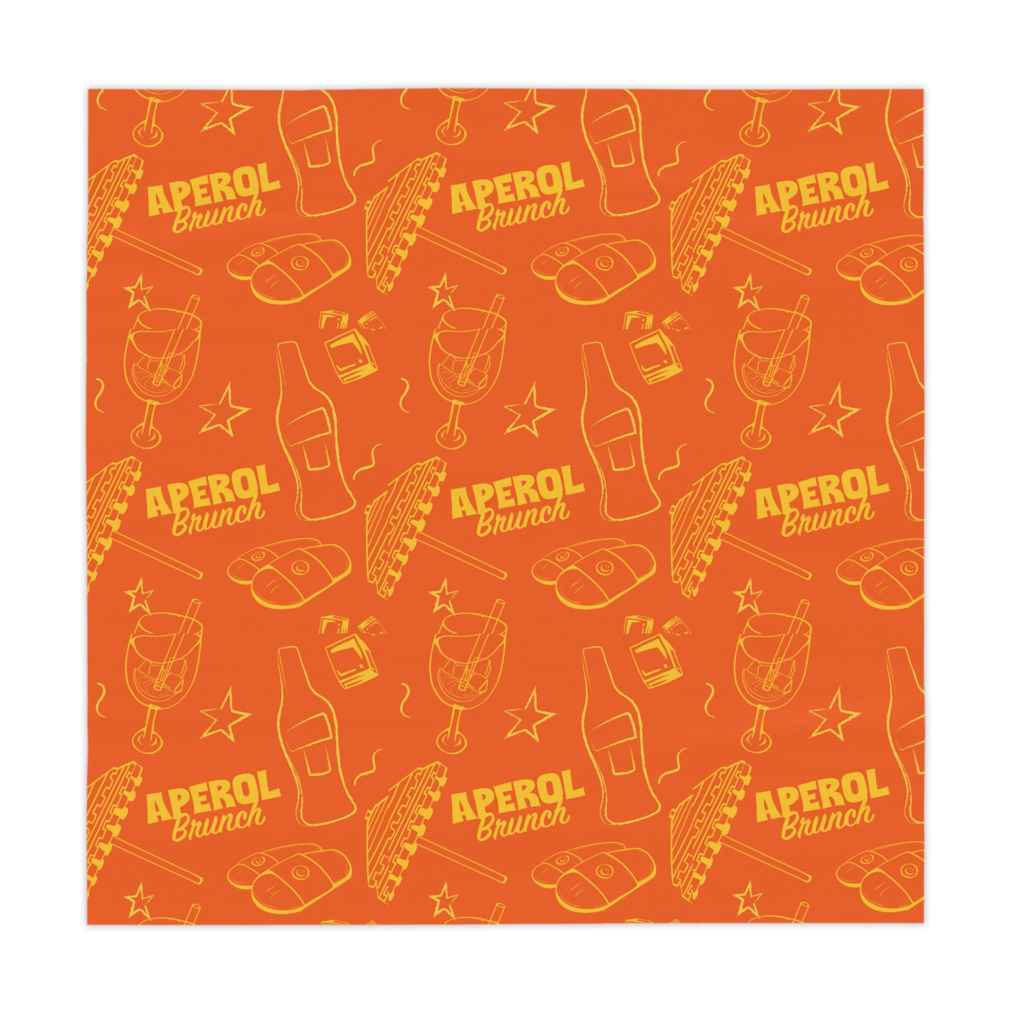 Aperol Brunch Tablecloth - Orange and Yellow Brunch Collection Inspired Design