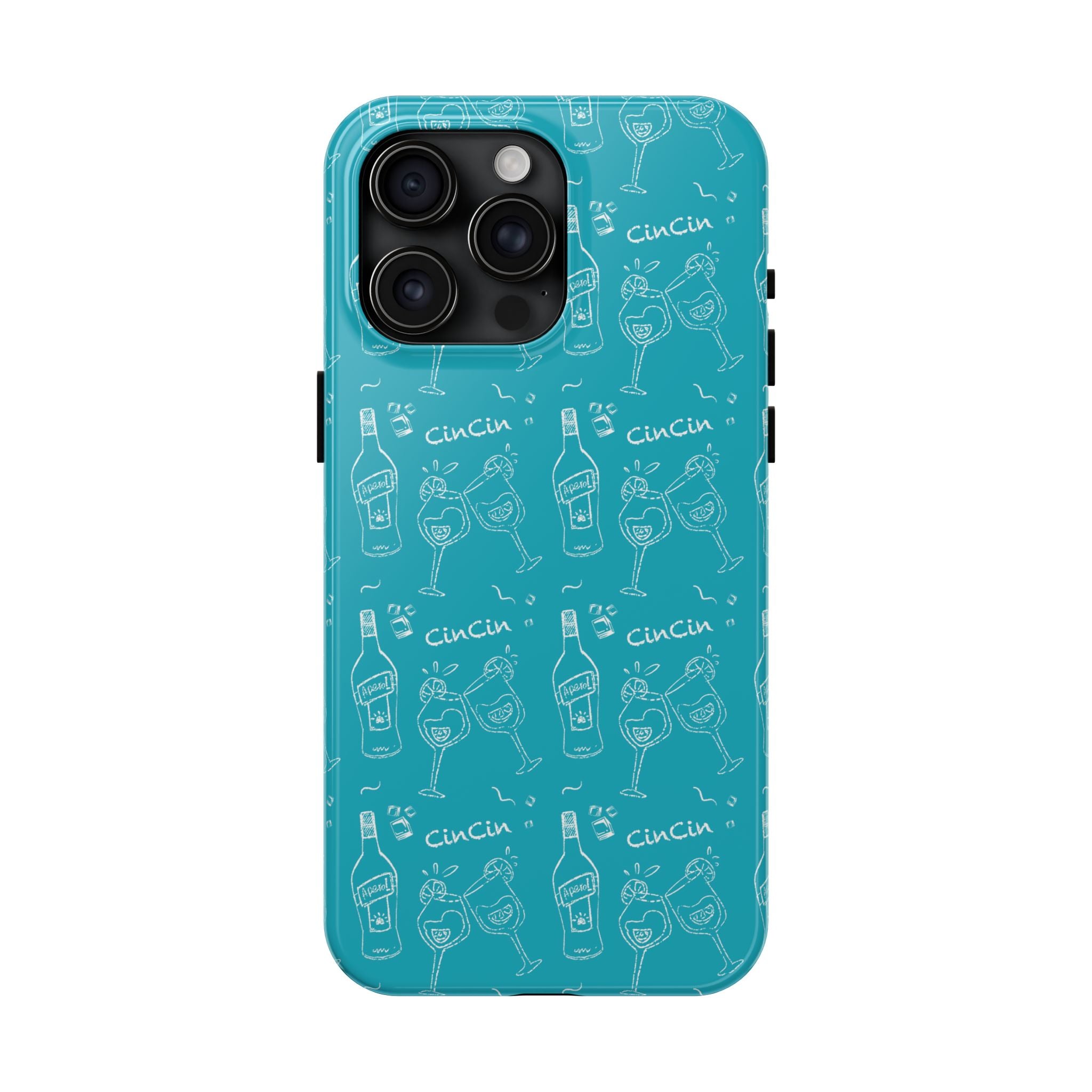 Cin Cin Spritz Tough Phone Case — Turquoise CinCin Brunch Collection Inspired Design