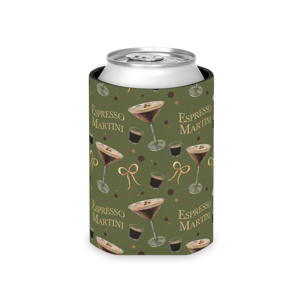 Espresso Martini Can Cooler — Olive Green Espresso Collection Inspired Design